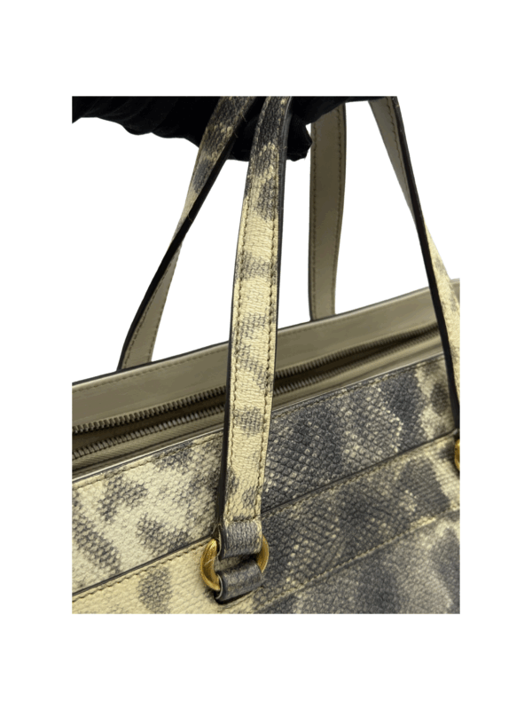 GUCCI HORSEBIT CALF LEATHER EMBOSSED PYTHON TOTE BAG - Image 14
