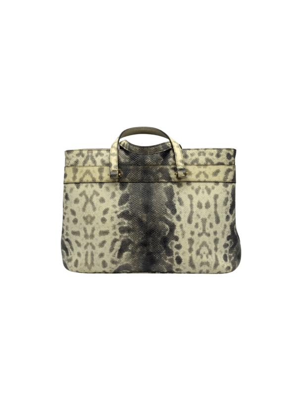 GUCCI HORSEBIT CALF LEATHER EMBOSSED PYTHON TOTE BAG - Image 3