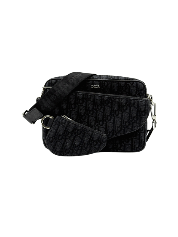 DIOR SADDLE TRIPLE POUCH BLACK DIOR OBLIQUE JACQUARD - Image 2