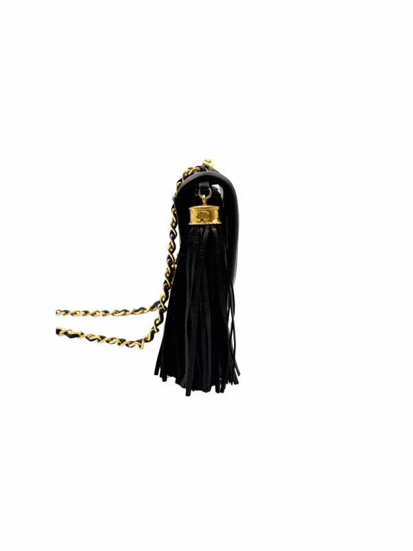 CHANEL VINTAGE FLAP BAG WITH TASSEL - Image 8