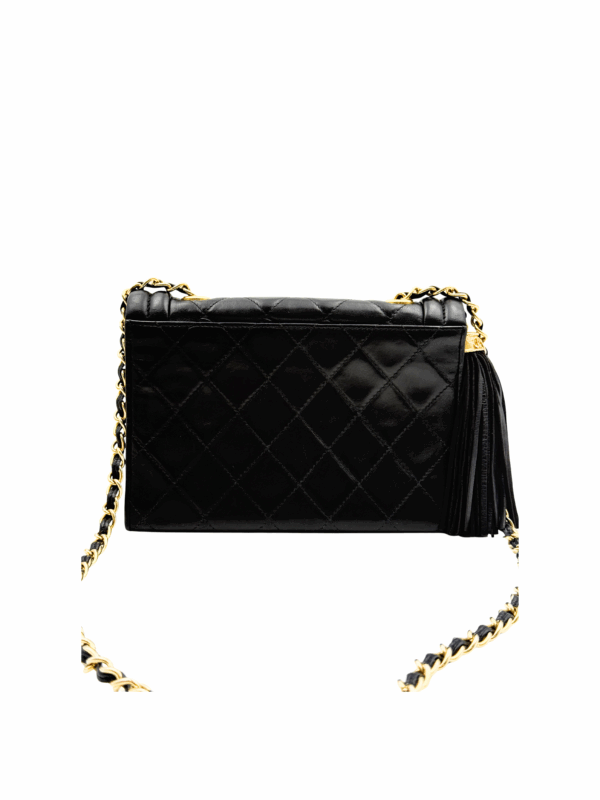 CHANEL VINTAGE FLAP BAG WITH TASSEL - Image 3