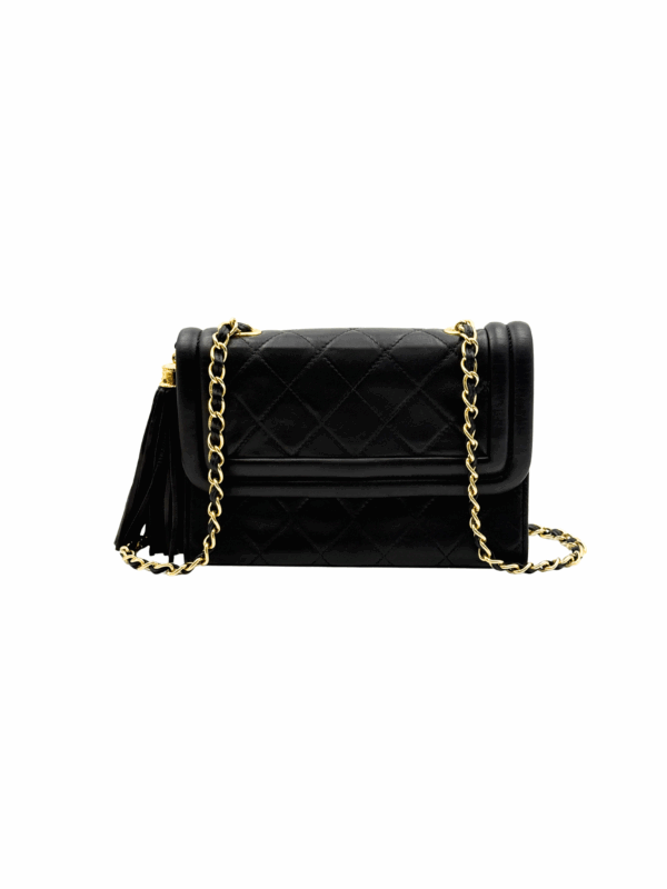 CHANEL VINTAGE FLAP BAG WITH TASSEL