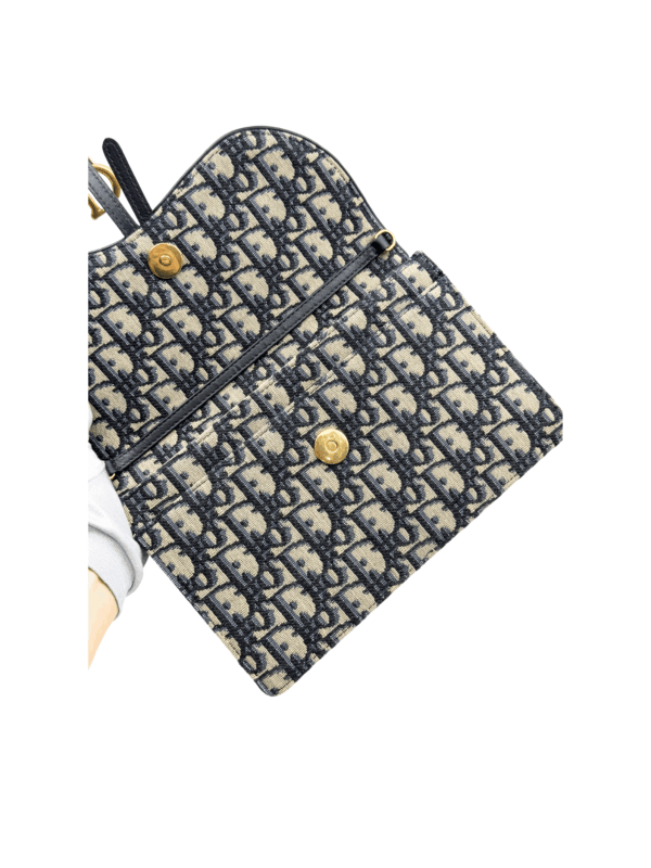 DIOR SADDLE POUCH BLUE DIOR OBLIQUE JACQUARD - Image 13