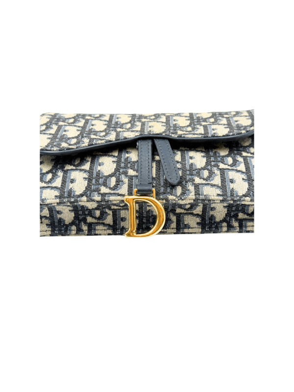 DIOR SADDLE BELT POUCH BLUE DIOR OBLIQUE JACQUARD - Image 16