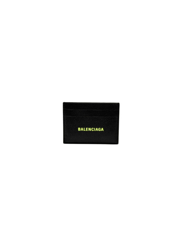 BALENCIAGA CASH LOGO CARD CASE BLACK