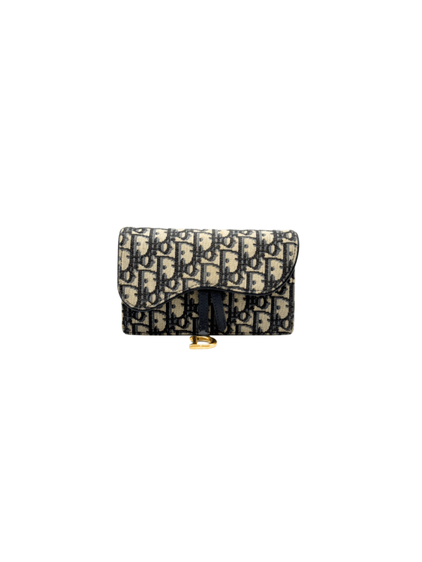 DIOR SADDLE BELT POUCH BLUE DIOR OBLIQUE JACQUARD - Image 3