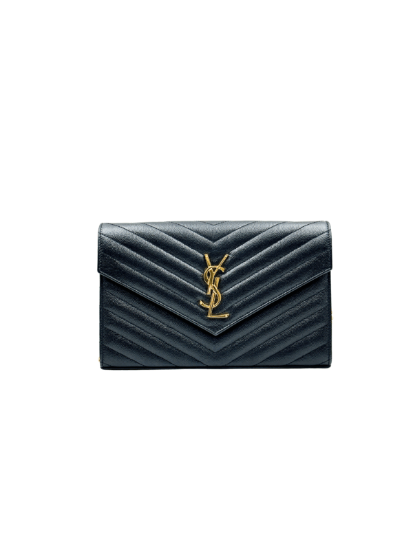 YSL CLASSIC CASSANDRE CHAIN WALLET IN GRAIN DE POUDRE - Image 4