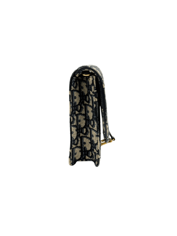 DIOR SADDLE POUCH BLUE DIOR OBLIQUE JACQUARD - Image 4