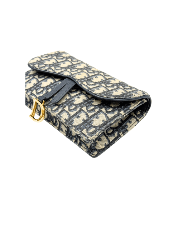 DIOR SADDLE BELT POUCH BLUE DIOR OBLIQUE JACQUARD - Image 5
