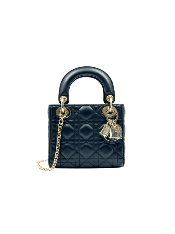 DIOR MINI LADY DIOR BAG BLACK GHW - Image 4