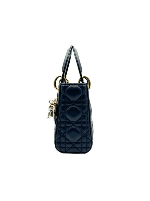 DIOR MINI LADY DIOR BAG BLACK GHW - Image 7