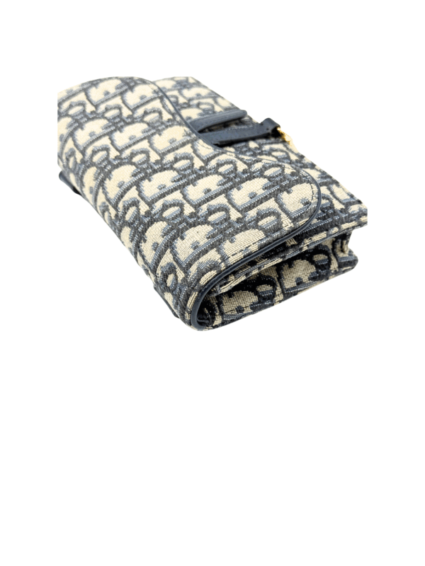 DIOR SADDLE BELT POUCH BLUE DIOR OBLIQUE JACQUARD - Image 6