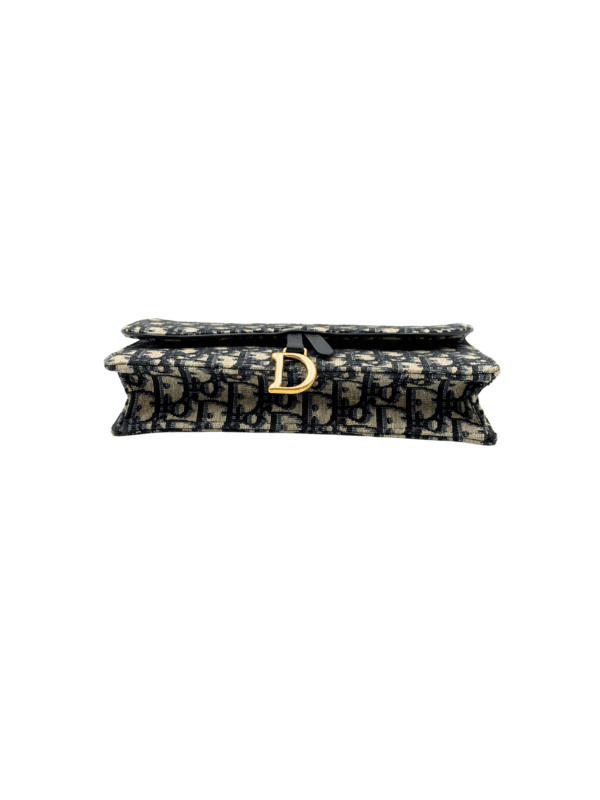 DIOR SADDLE POUCH BLUE DIOR OBLIQUE JACQUARD - Image 7