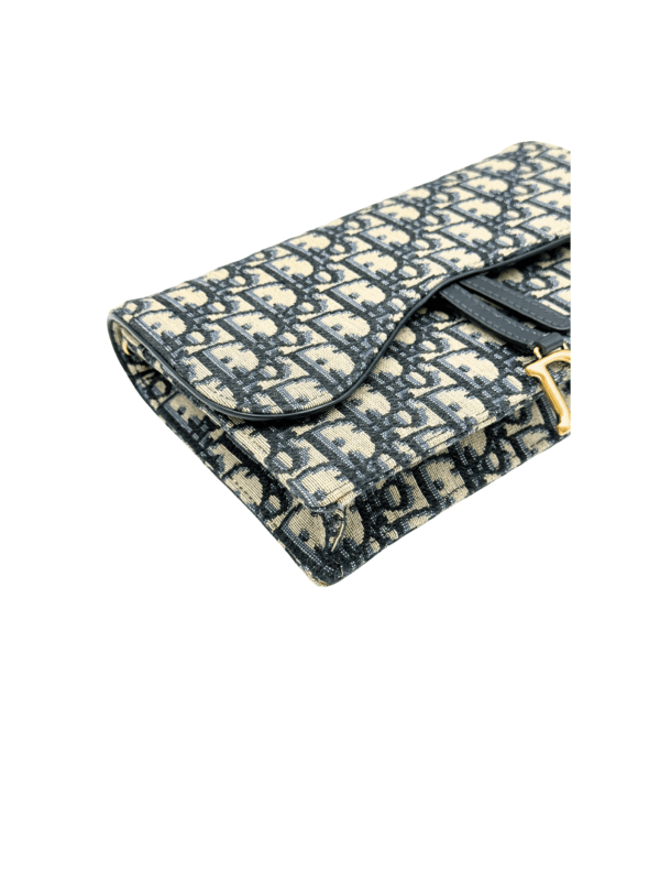 DIOR SADDLE POUCH BLUE DIOR OBLIQUE JACQUARD - Image 8