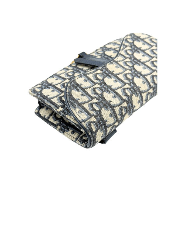 DIOR SADDLE BELT POUCH BLUE DIOR OBLIQUE JACQUARD - Image 8