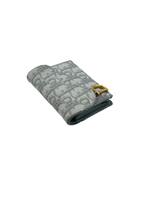 DIOR SADDLE BLOOM CARDHOLDER GRAY - Image 8