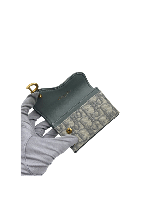 DIOR SADDLE BLOOM CARDHOLDER GRAY - Image 13