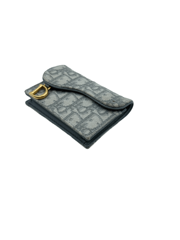 DIOR SADDLE BLOOM CARDHOLDER GRAY - Image 9
