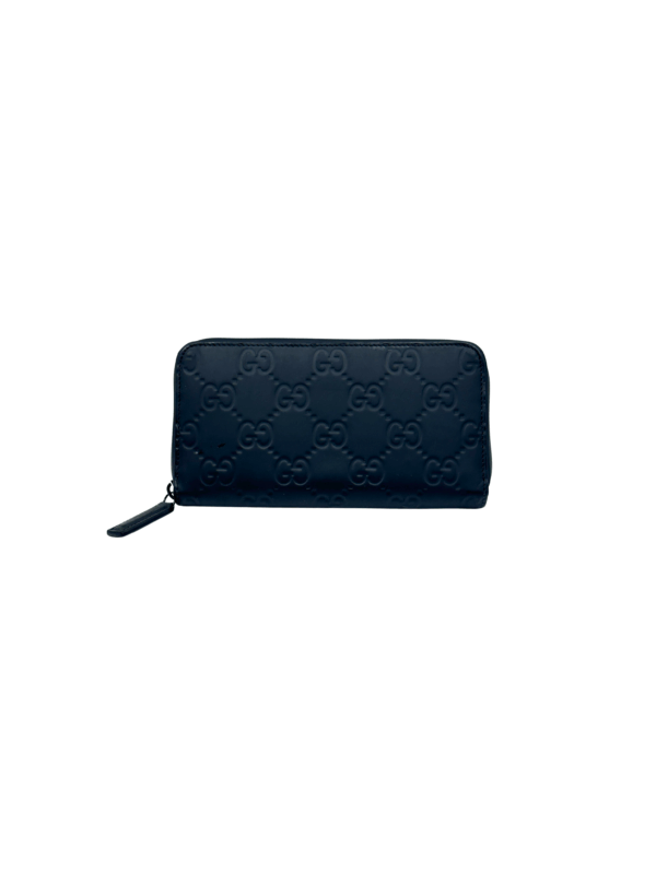 GUCCI GG RUBBER EFFECT LONG ZIPPY WALLET