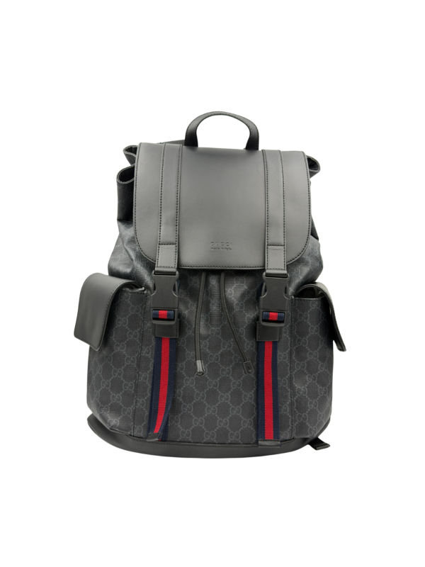 GUCCI GG SUPREME BACKPACK BLACK
