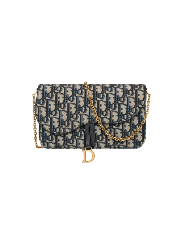 DIOR SADDLE MEDIUM POUCH WITH CHAIN