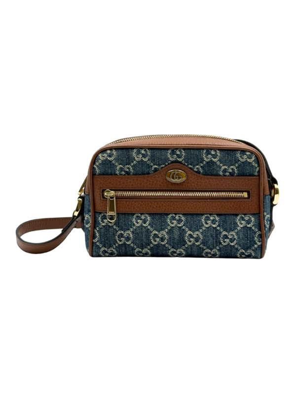 GUCCI GG OPHIDIA DENIM MESSENGER