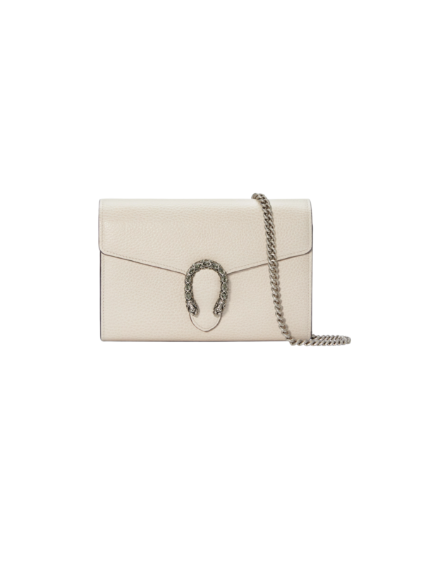 GUCCI DIONYSUS WALLET ON CHAIN WHITE