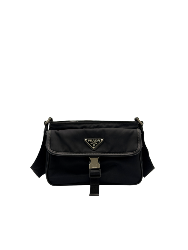 PRADA RE-NYLON AND SAFFIANO SHOULDER BAG