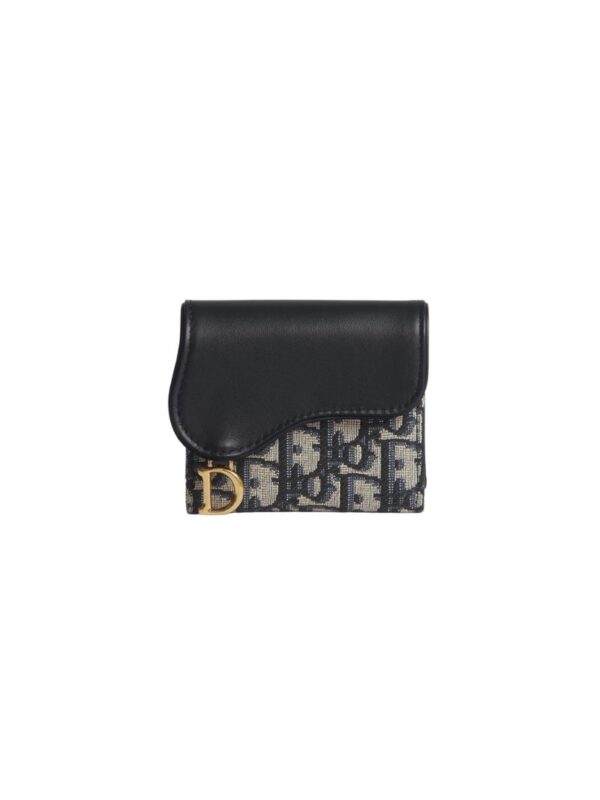 DIOR SADDLE LOTUS WALLET