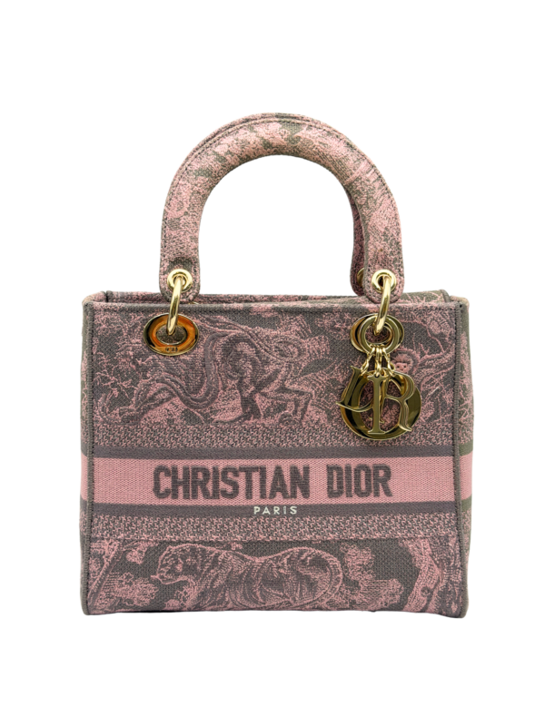 DIOR LADY D-LITE MEDIUM TOILE DE JOUY REVERSE EMBROIDERY