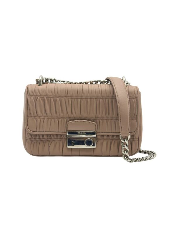 PRADA NAPPA GAUFRE CHAIN FLAP BAG