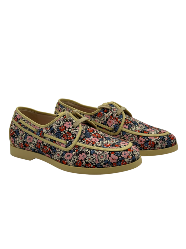 GUCCI LIBERTY FLORA BOAT SHOES