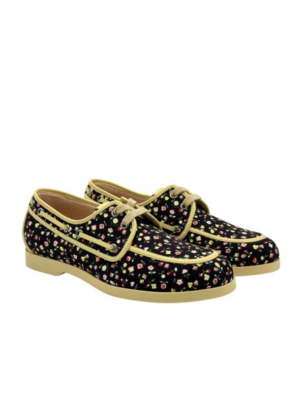 GUCCI LIBERTY FLORA BOAT SHOES
