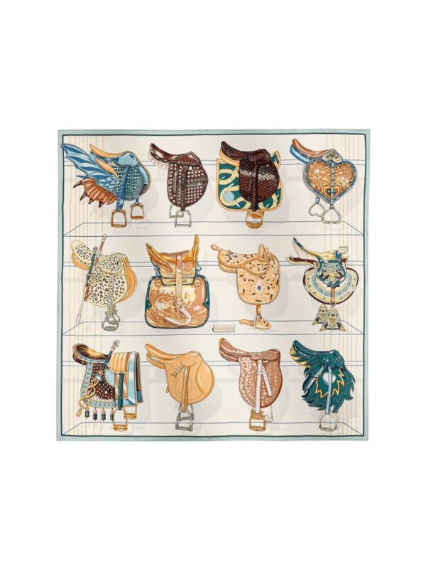 HERMES TOUS EN SELLE SCARF 90