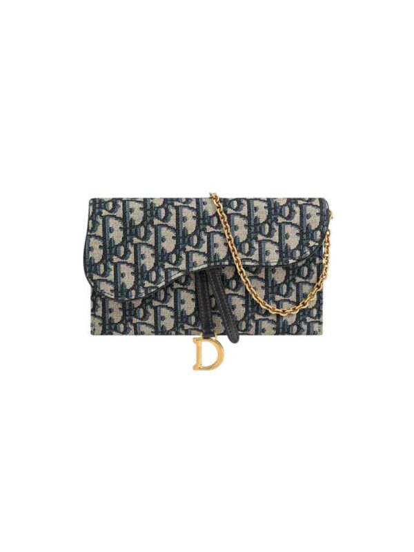 DIOR SMALL SADDLE POUCH WITH CHAIN